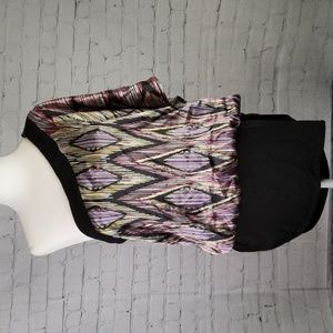 Vintage NWOT Torrid geometric balloon blouse top shirt 14 /16 sz 1